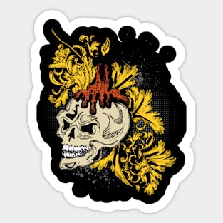 Florall Skull Sticker